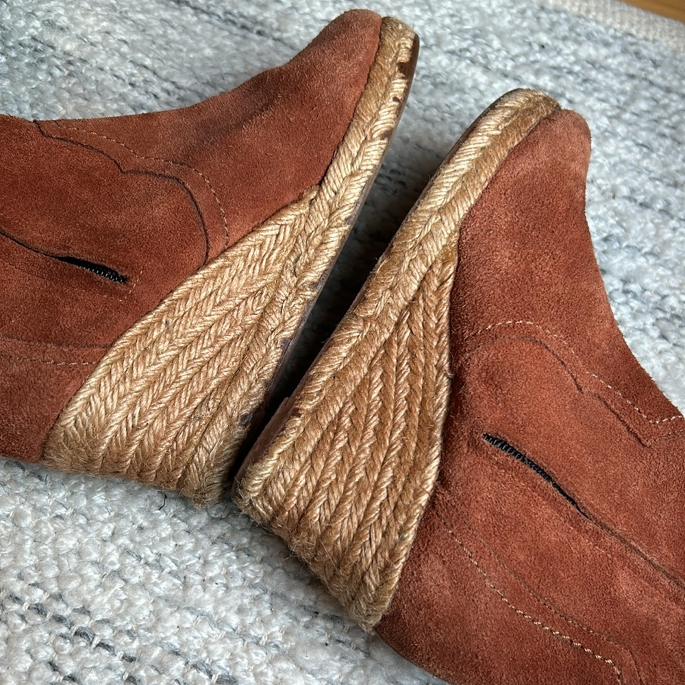 Anthropologie Holding Horses Mamba Women’s Suede Ankle Wedge Boots - Picture 13 of 14